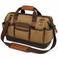 Bolsa de herramientas lona marrón y caramelo 45cm