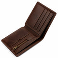 Billetera para Hombre Marrón con Cremallera
