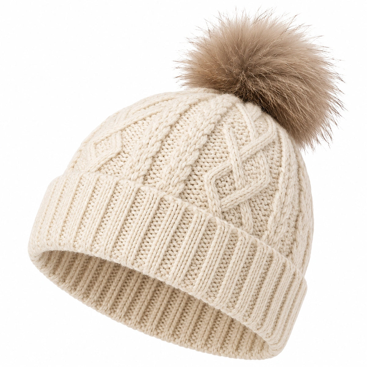 Gorro de Invierno Forrado de Lana Azul Marino
