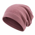 Gorro de Invierno Tejido con Forro de Felpa Beige Unisex