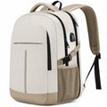 Mochila azul impermeable con detalles marrones