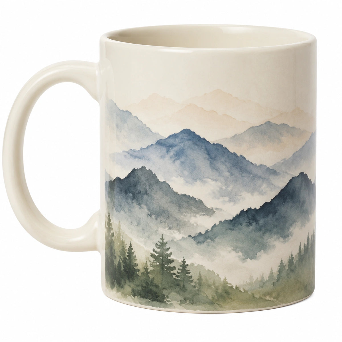 Taza de Cerámica con Relieve Floral Verde 350ml