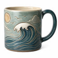 Taza de Cerámica Paisaje Natural con Interior Verde