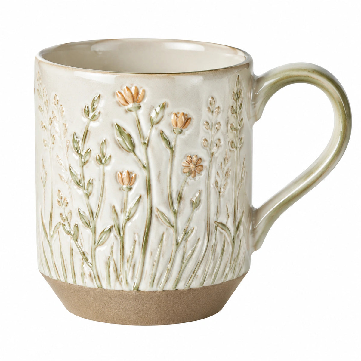 Taza de Cerámica con Diseño de Montaña 360ml Blanco